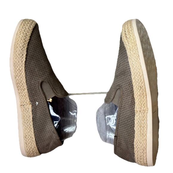 Esprit Nadine Espadrille Brown Tan Slip On Perforated Flat Sneaker Shoe Sz 9.5 M - Picture 4 of 8
